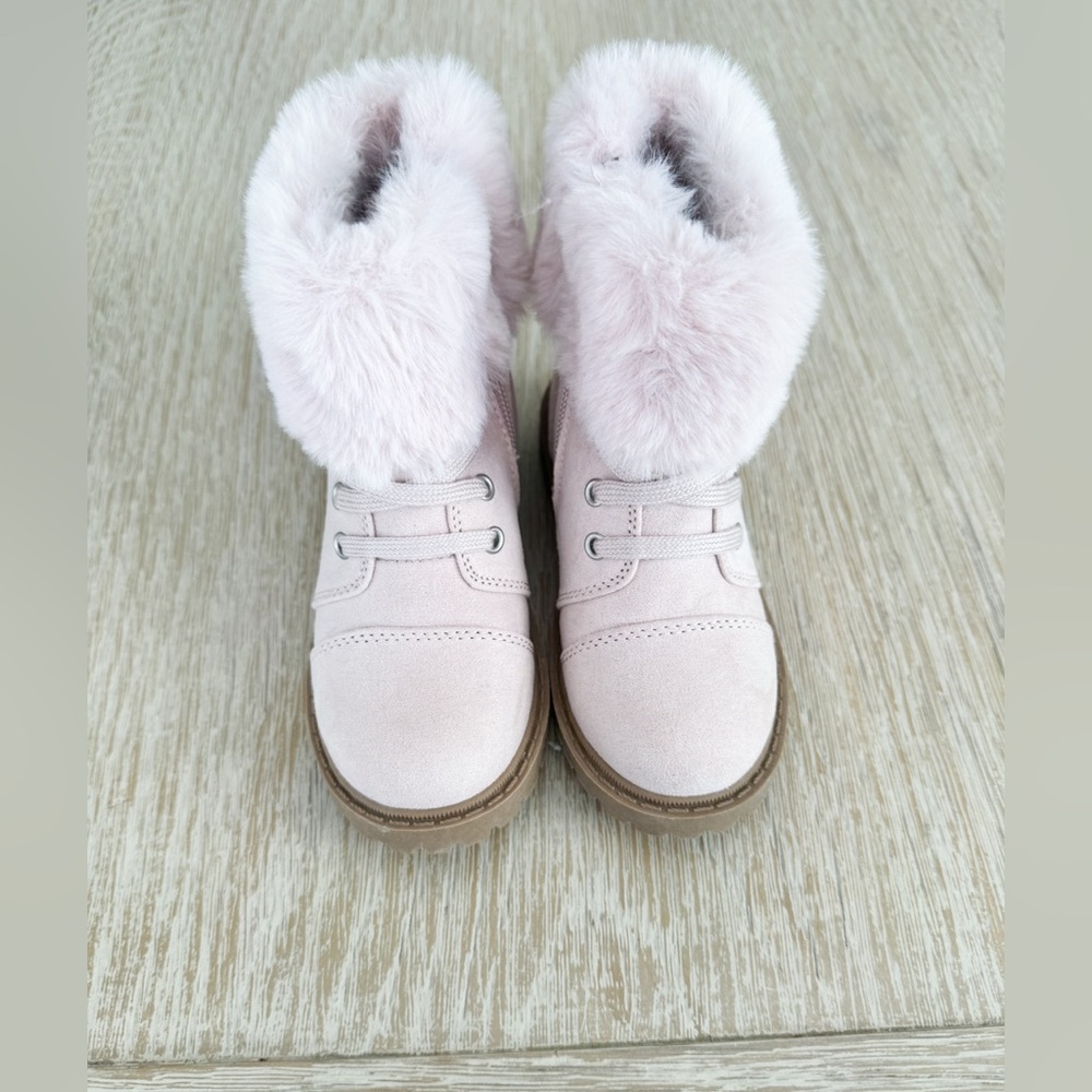 Old Navy Girls Toddler Pink Faux Fur Winter Boots
